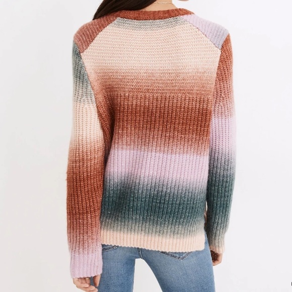 MADEWELL Space-Dyed Button-Shoulder Pullover Sweater Wool Alpaca Size Small - Picture 7 of 11